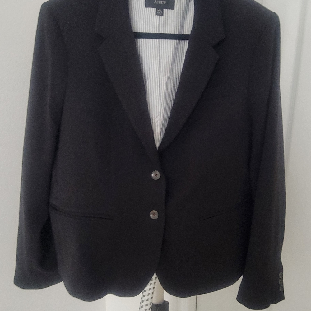 J. Crew Women's Schoolboy Black Blazer 2XL